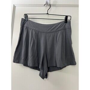 Mimi Chica Gray Pleated Flowy Shorts Side Zipper Closure Lightweight Women's M